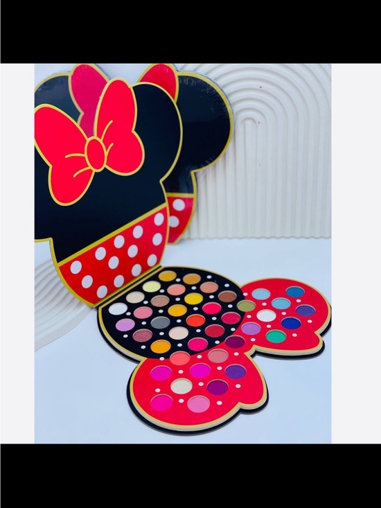 Other - Minnie Mouse Shaped Eyeshadow Palette - Black & Red with Polka Dot Detail